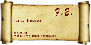 Fata Emese névjegykártya