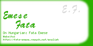 emese fata business card